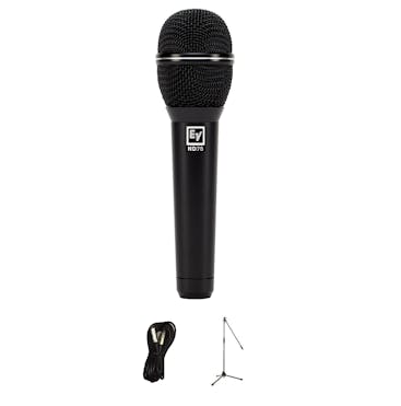 Electro Voice ND76 Microphone Bundle with Mic Stand and XLR Cable