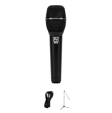 ElectroVoice ND86 Dynamic Vocal Microphone Bundle with Mic Stand and XLR Cable