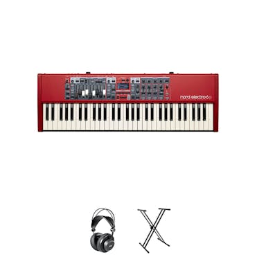 Nord Electro 6D 61 Keyboard in Red Bundle 1