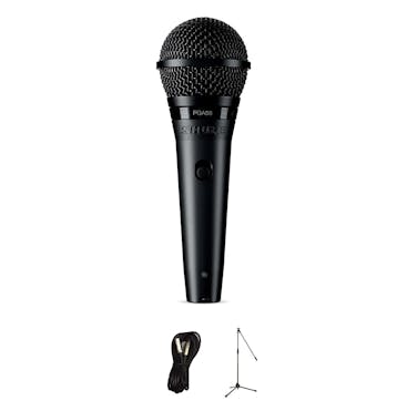 Shure PGA58-QTR-E Dynamic Microphone Bundle with Mic Stand and XLR Cable