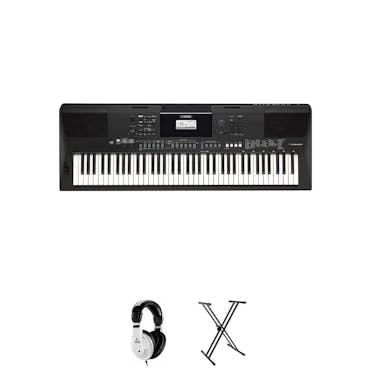 Yamaha PRSE410 76 Keyboard in Black Bundle