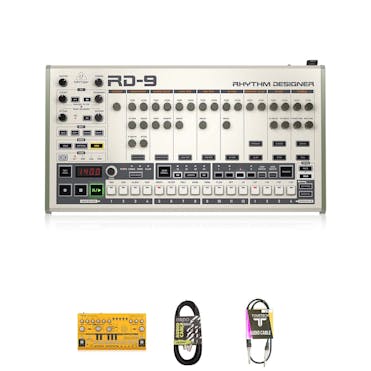 Behringer RD-9 & TD-3 in Yellow with Midi Cable and Pair of Jack Cables