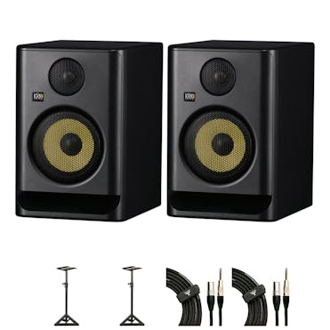 Speaker bundle for KRK Rokit RP5 G5 plus stands and cables