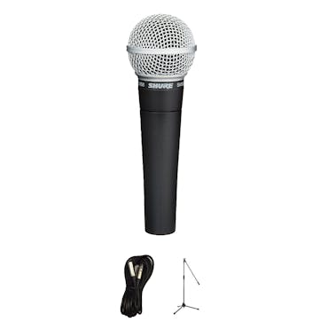 Shure SM58 Vocal Microphone Bundle with Stand and XLR Cable