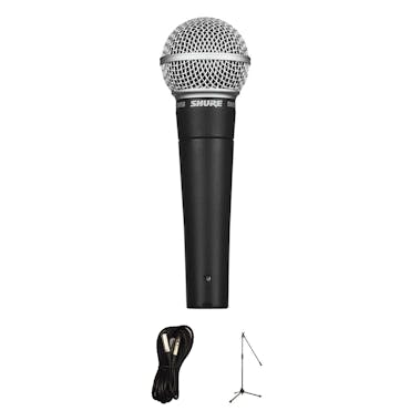 Shure SM58SE Vocal Microphone Bundle with Stand and XLR Cable