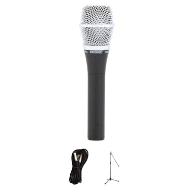 Shure SM86 Condenser Microphone Bundle with Mic Stand and XLR Cable