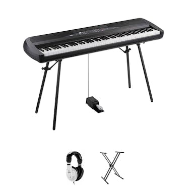 Korg SP280 Digital Piano in Black Bundle