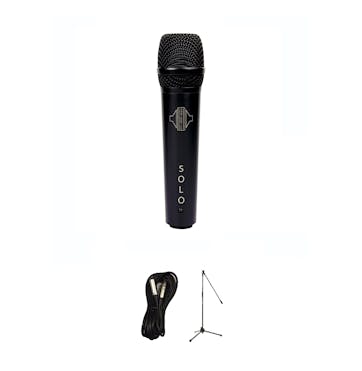 Sontronics SOLO Supercardiod Vocal Microphone Bundle w/ Stand and XLR Cable