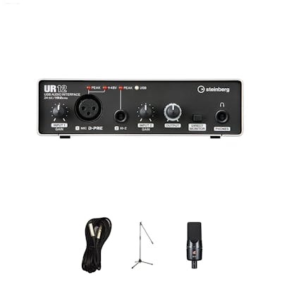 Steinberg UR12 Audio Interface with SE Electronics X1A, Cable and Stand