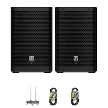 Electro Voice ZLX-8P-G2 Powered (Active) Loudspeaker Bundle with Stands & Cables